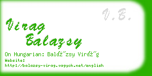 virag balazsy business card